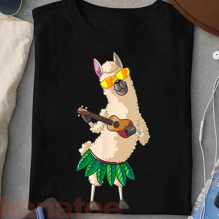 Llama Ukulele Cute Funny Cool Hawaii Alpaca 