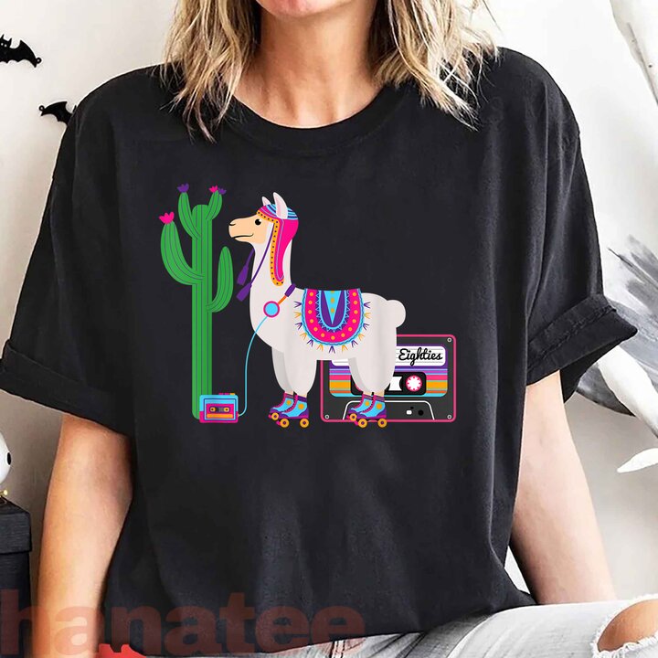 Retro Llama Roller Skate Funny 70s 80s Derby 