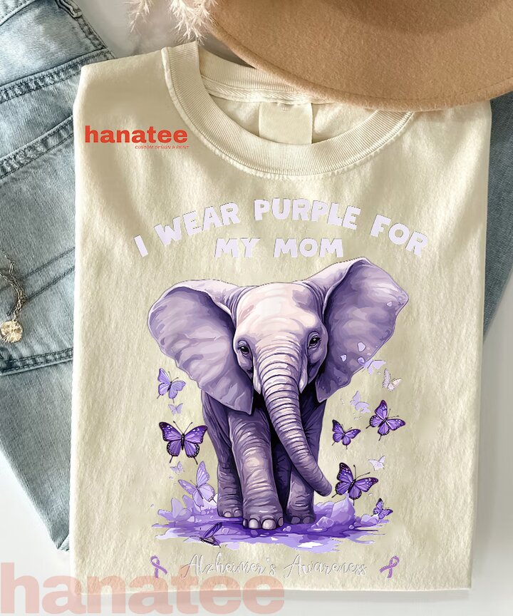 I Wear Purple For My Mom Alzheimer Awareness 