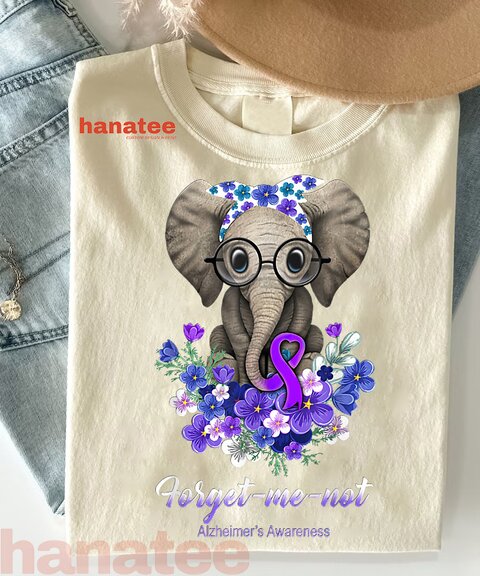 Forget Me Not Elephant Alzheimer Awareness