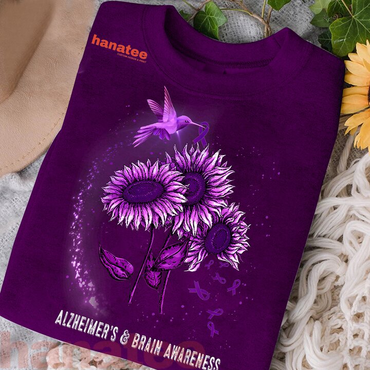 Hummingbird Flowers Alzheimer And Brain Awareness 