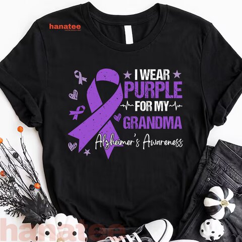Custom Name-I Wear Purple For Someone I Love Alzheimer Awareness