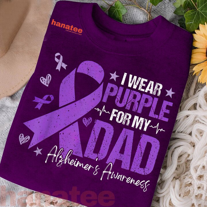 Custom Name-I Wear Purple For Someone I Love Alzheimer Awareness