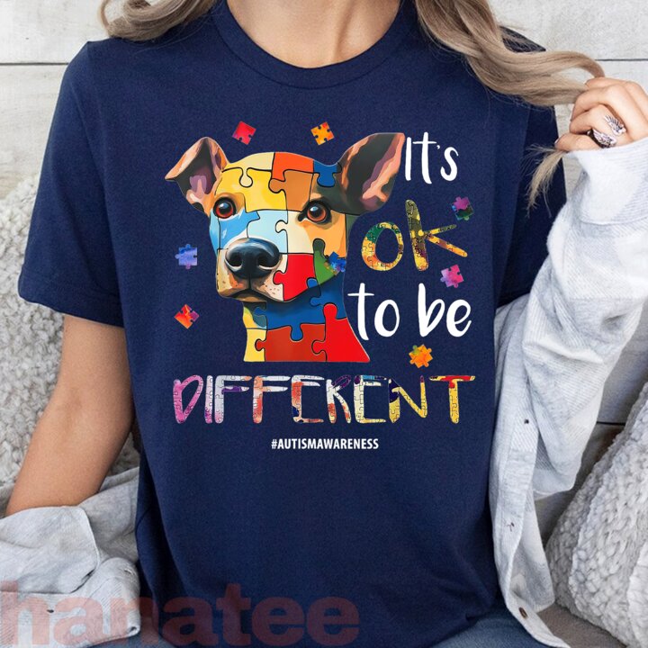 Cute Dog It’s OK to Be Different Autism Awareness 