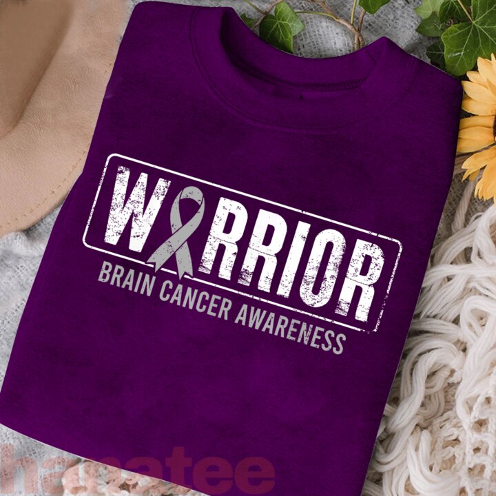 Warrior Fighter Survivor Brain Cancer Awareness 
