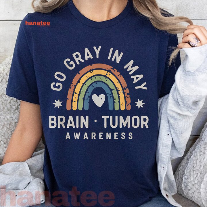 Grey Rainbow Brain Tumor Awareness