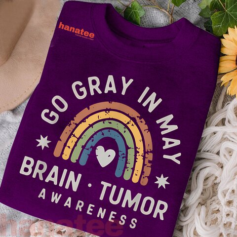 Grey Rainbow Brain Tumor Awareness