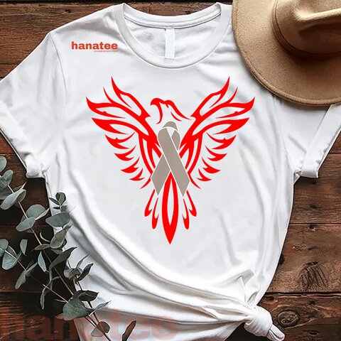 Gray Ribbon Phoenix Brain Tumor Warrior