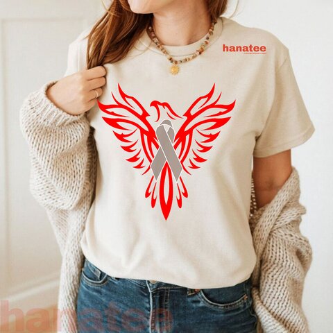 Gray Ribbon Phoenix Brain Tumor Warrior
