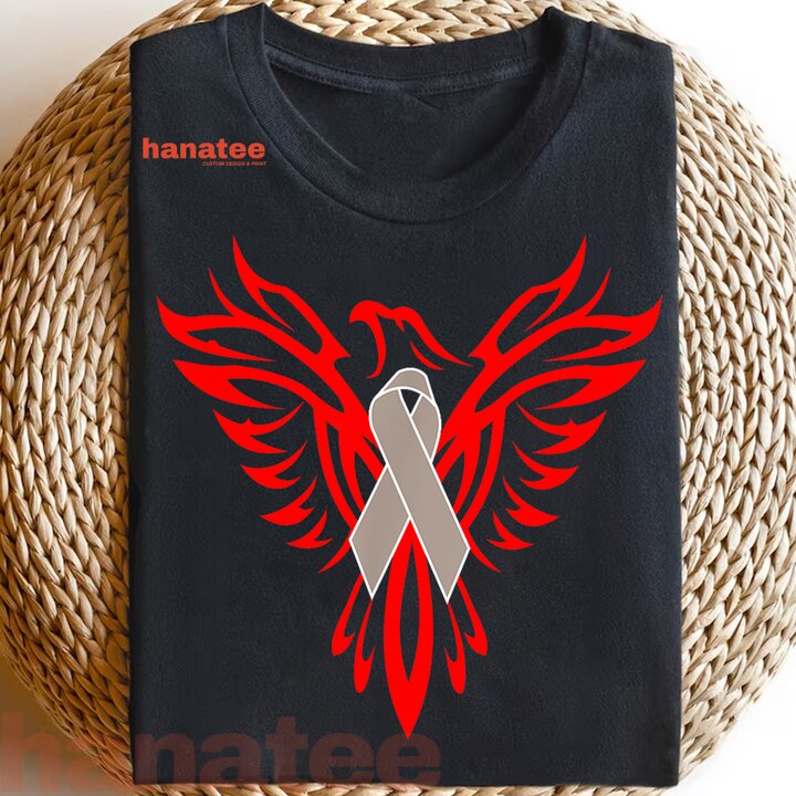 Gray Ribbon Phoenix Brain Tumor Warrior