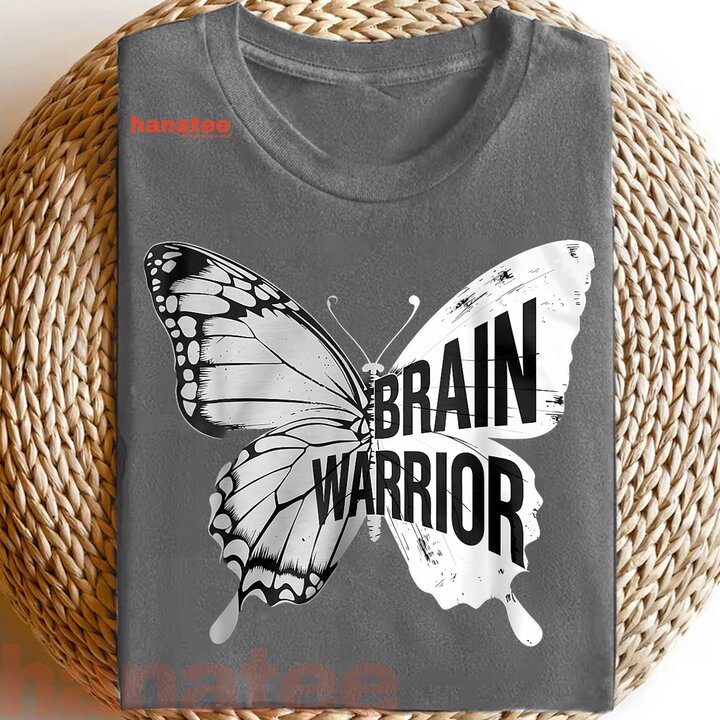 Grey Ribbon Butterfly Brain Cancer Survivor