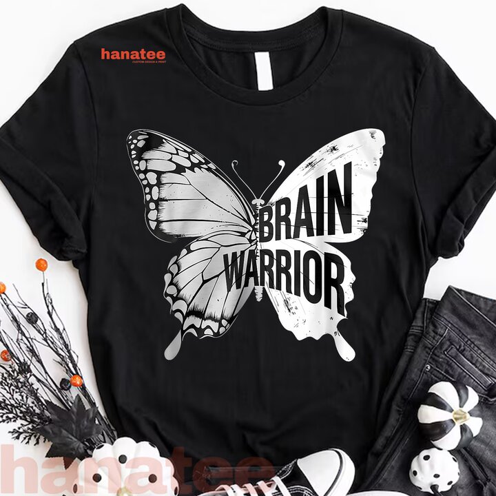 Grey Ribbon Butterfly Brain Cancer Survivor