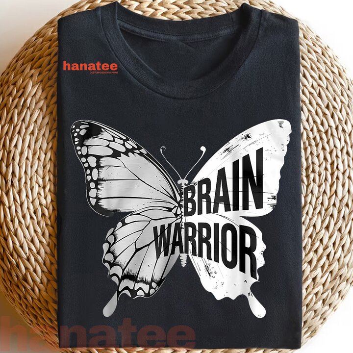 Grey Ribbon Butterfly Brain Cancer Survivor