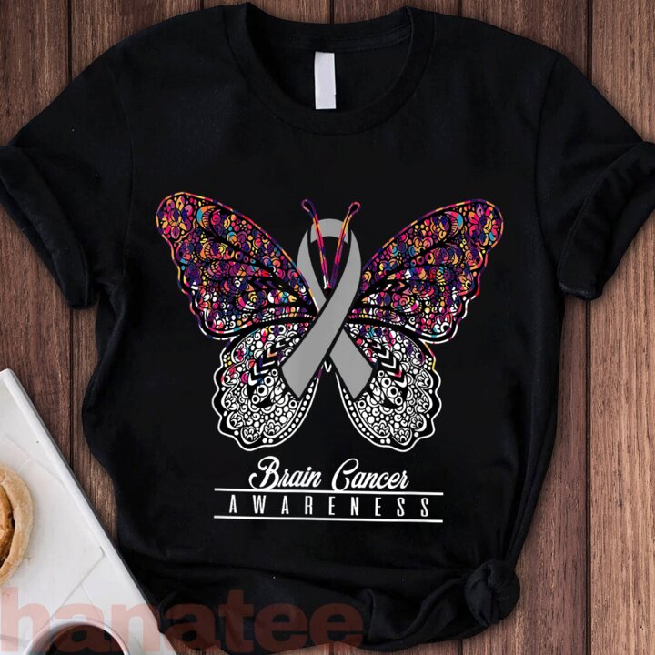 Brain Cancer Awareness Butterfly Lovers  