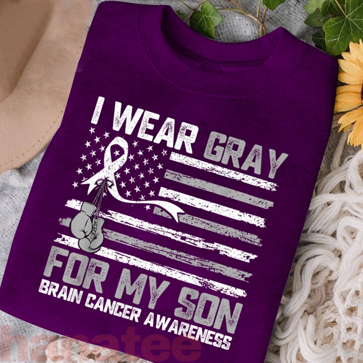 I Wear Gray For My Son Brain Cancer Awareness  