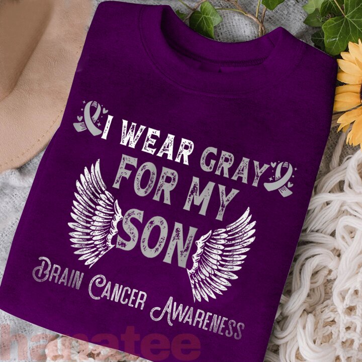 I Wear Gray For My Son Brain Tumor Awareness  