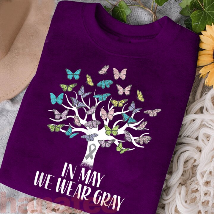 Butterfly Tree In May We Wear Gray Brain Cancer  