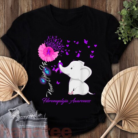 Ribbon Elephant Fibromyalgia Awareness 