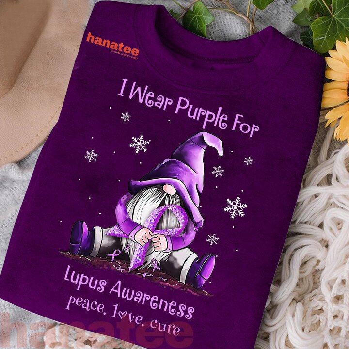 Peace Love Cure Gnome Lupus Awareness