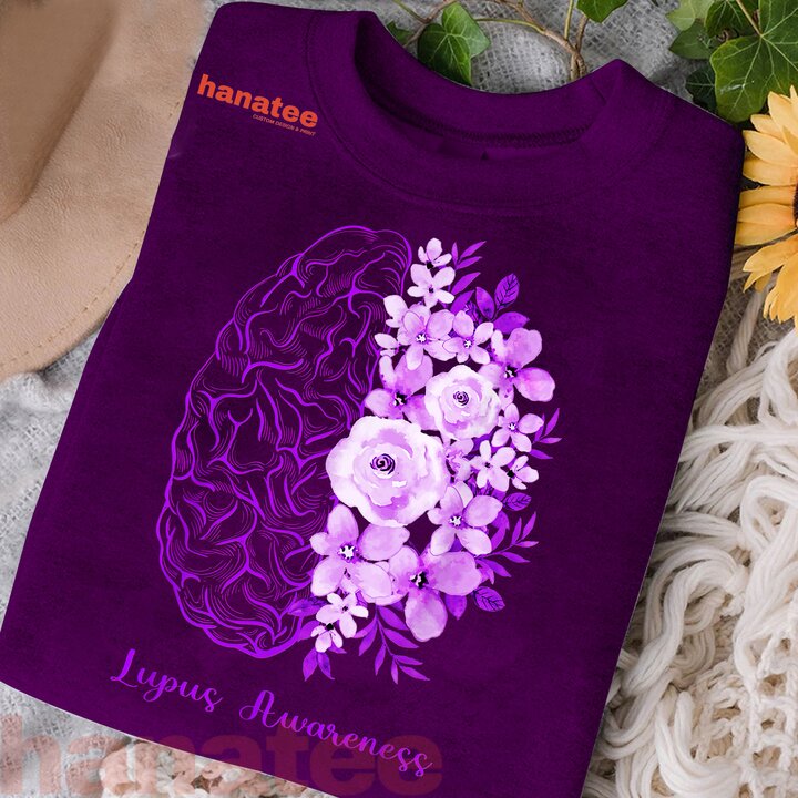 Brain Flower Purple Ribbon