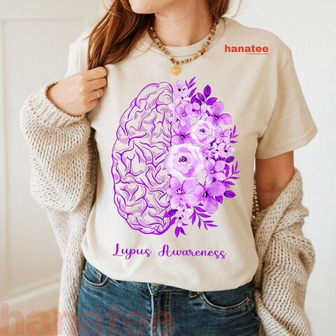 Brain Flower Purple Ribbon