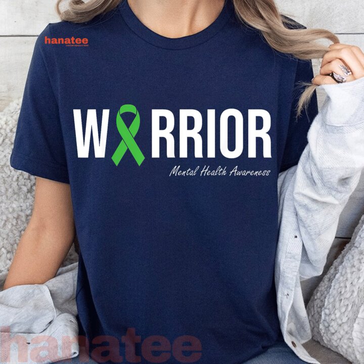 Warrior Mental Health Awareness Green Ribbon  