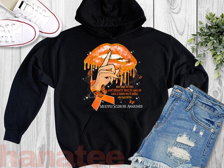 Dripping Lips Butterflies Multiple Sclerosis Awareness