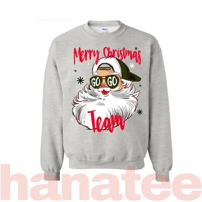 Merry Christmas Football Game Day Santa 