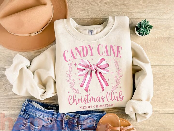 Pink Candy Bow Club Christmas  