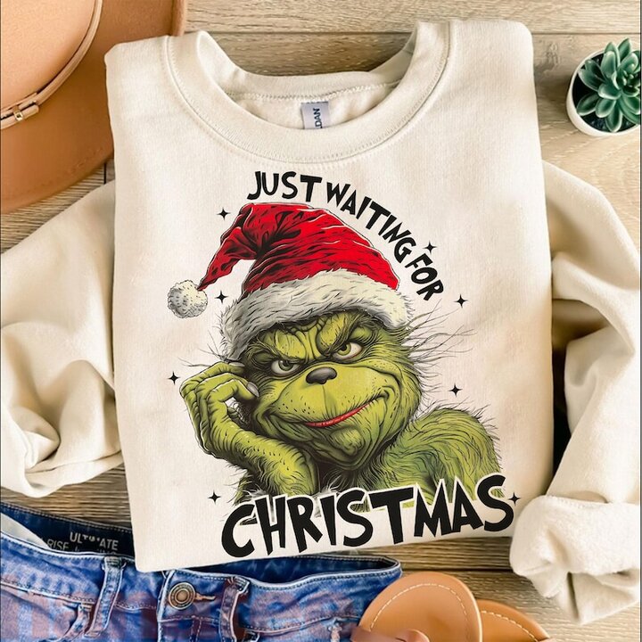 Funny Grinch Just Waiting For Christmas
