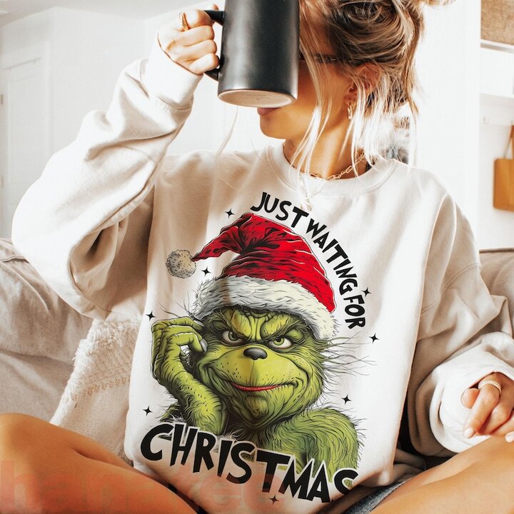 Funny Grinch Just Waiting For Christmas