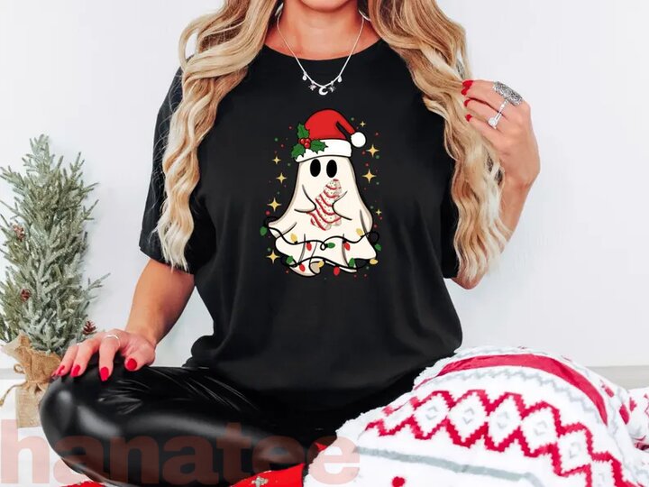 Cute Christmas Ghost Santa