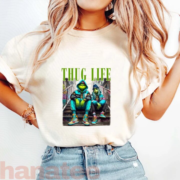 Thug Life Grinch Couple Christmas 
