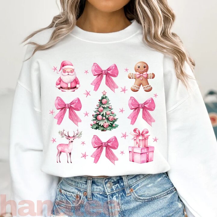Coquette Pink Bow Christmas  
