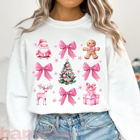 Coquette Pink Bow Christmas  
