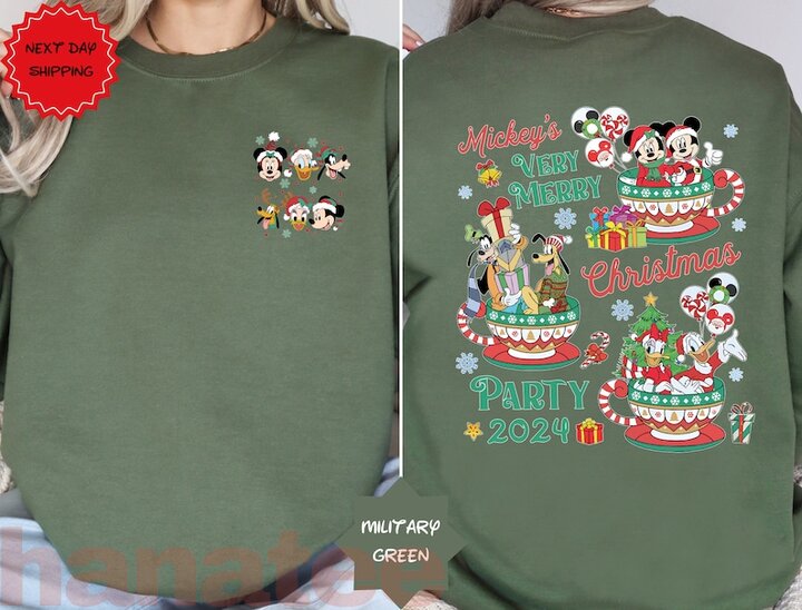 Santa And Friends Group Christmas 2 Sides
