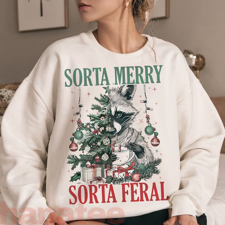 Sorta Santa Sorta Feral Funny Christmas