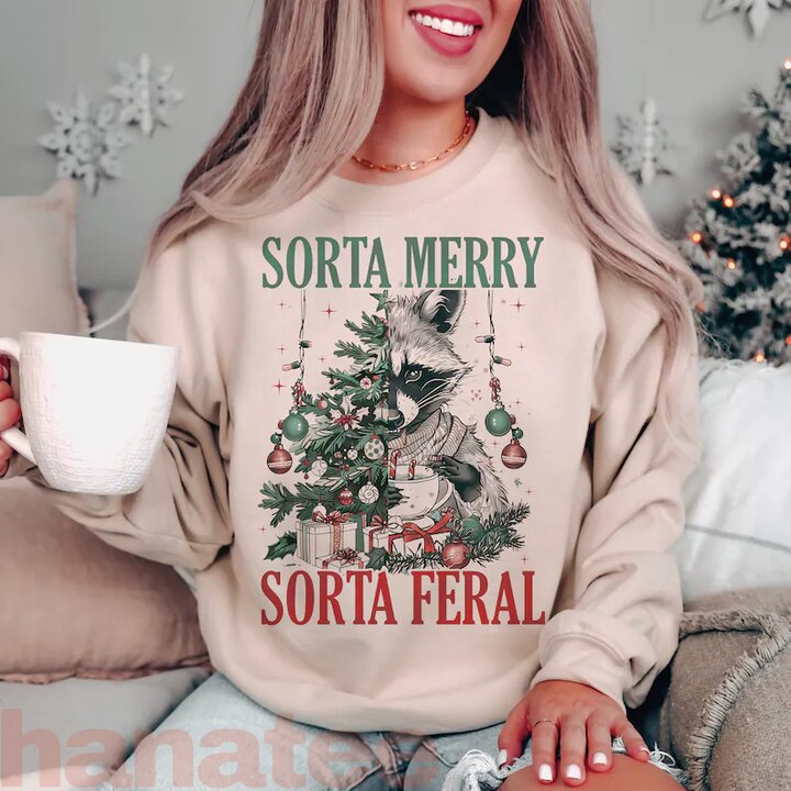 Sorta Santa Sorta Feral Funny Christmas