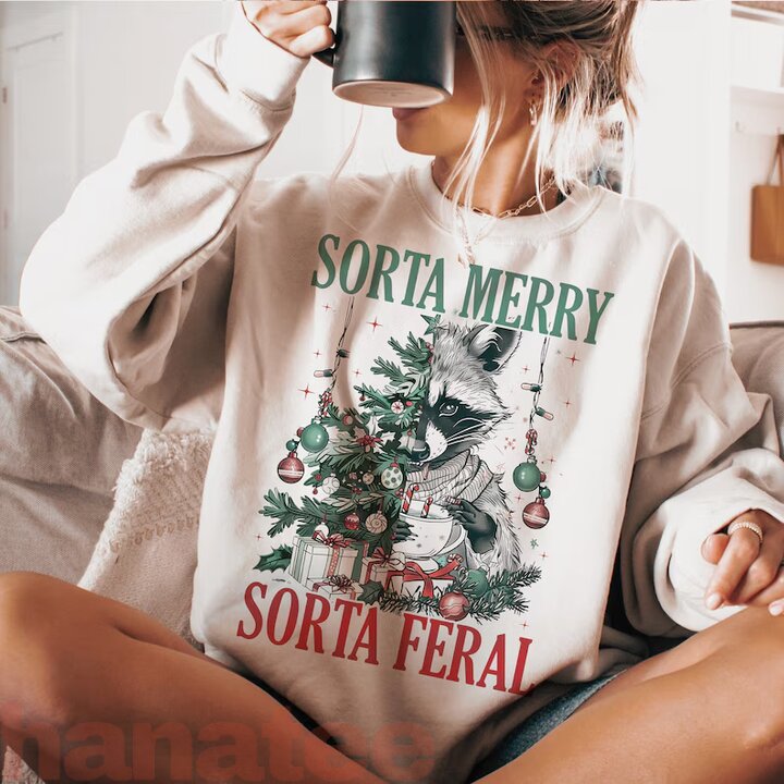 Sorta Santa Sorta Feral Funny Christmas