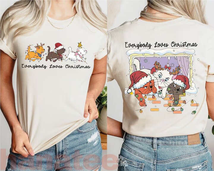 Everybody Loves Cat Christmas 2 Sides