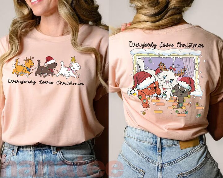 Everybody Loves Cat Christmas 2 Sides