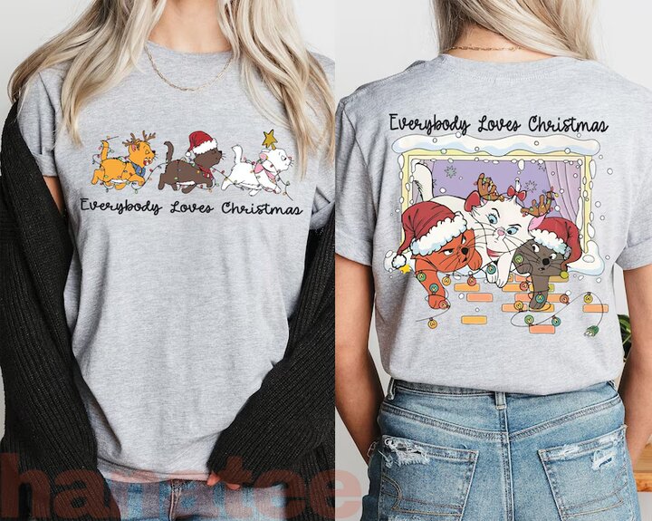 Everybody Loves Cat Christmas 2 Sides