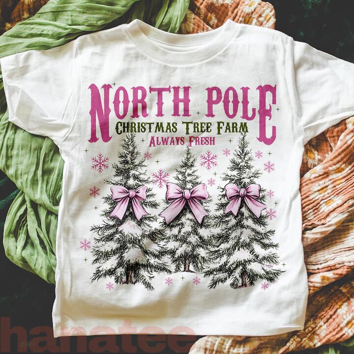 North Pole Pink Christmas Coquette Bow
