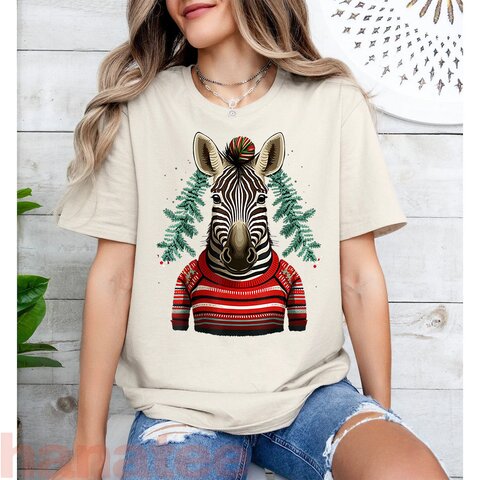 Xmas Zebra Santa On Christmas 