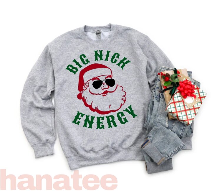 Big Nick Energy Funny Santa Claus Christmas