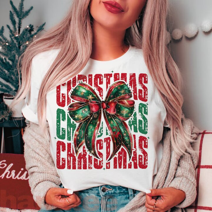 Christmas Coquette Bow Trendy  