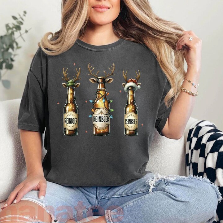 Funny Reindeer Beers Christmas