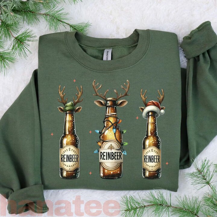 Funny Reindeer Beers Christmas
