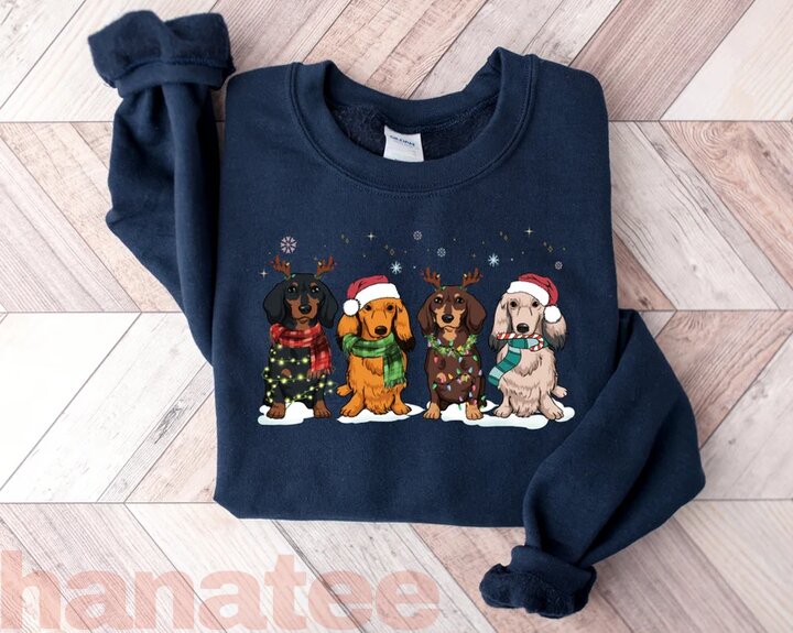 Christmas Dachshund Dog 