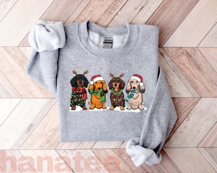 Christmas Dachshund Dog 
